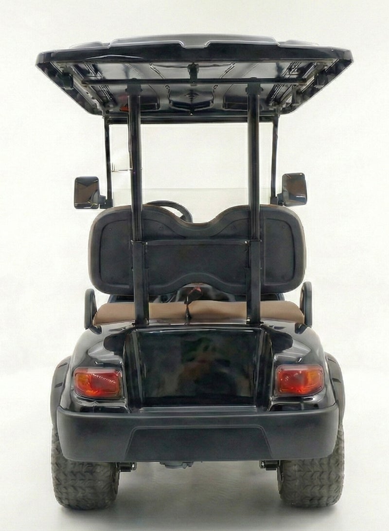 EPIC 2-Seater Lifted Electric Golf Cart with Lithium Battery 105Ah & Standard Tires | LSEV (Black) - Image 4